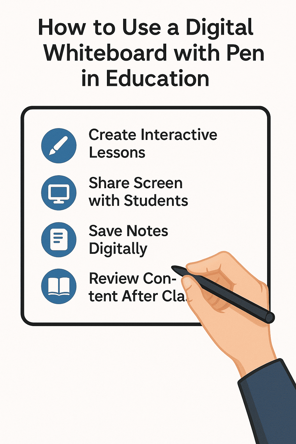 How to Use a Digital Whiteboard with Pen in Education